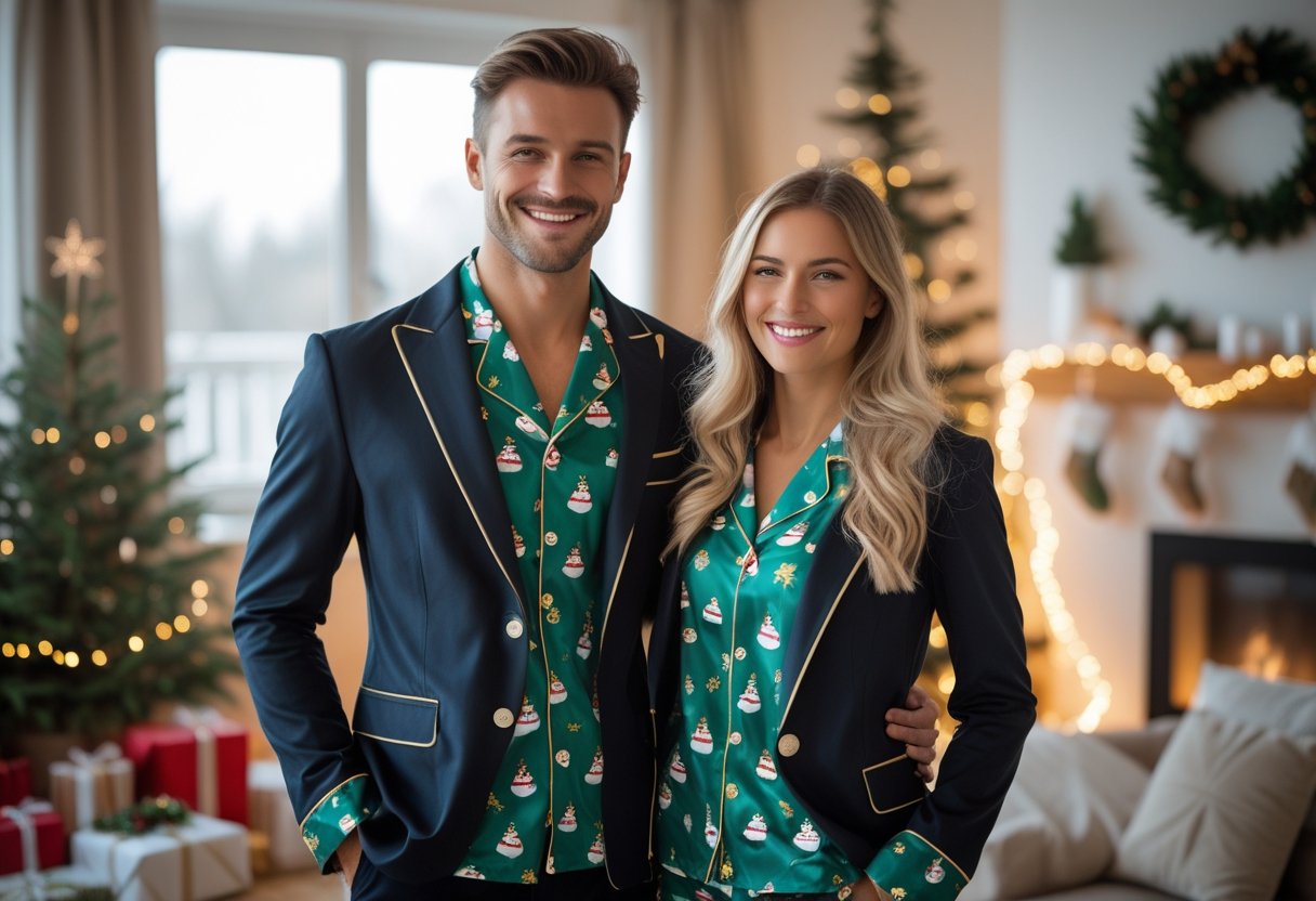Sådan matcher du habitjakker til par med julepyjamasser